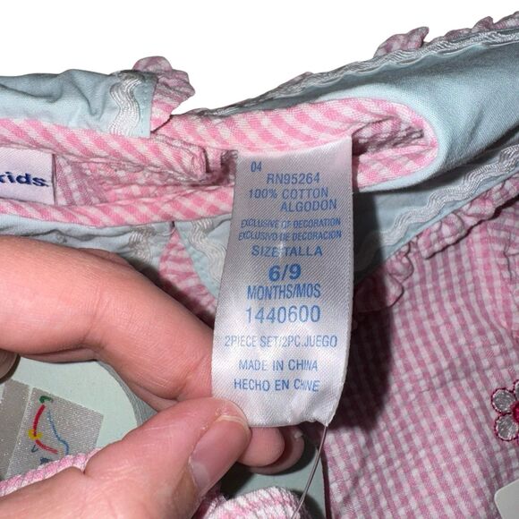 NWT B.T. Kids Vintage Girls Romper Pink Sandals Flower Butterflies Summer Spring - Picture 3 of 7